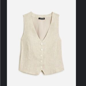 J Crew Slim Fit Linen Vest